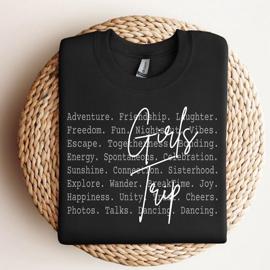 Girls Weekend Gift, Best Friends Travel Typography Tee,Girls Trip Shirt design, Vacation Vibes Minimal Text Shirt,Girls nighout, Party Png