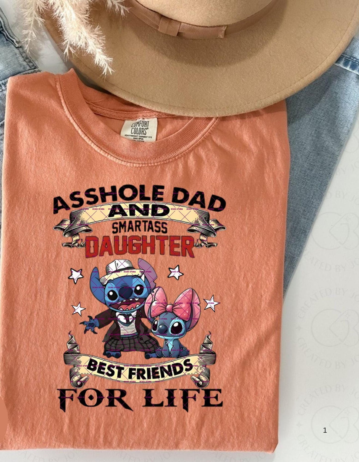 Daughter gift pngBestfriend for life Png file, Asshole Dad And Smartass Daughter Stitch PNG File, School kids design, Stitch Png, Dad gift