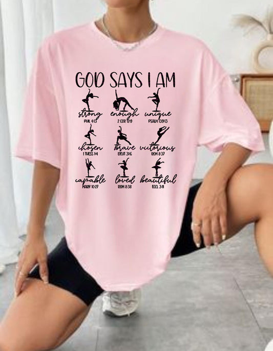 Girls Cheerleading Png,God Says I Am Cheerleading Svg Png, God Say Shirt Png, Girls Bible Verse Shirt, Girls Christian Shirt, Religious Png