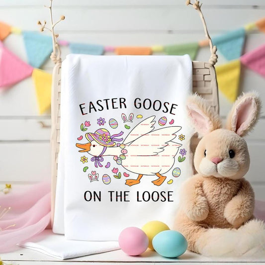Cute Easter Bunny Hat, Easter Goose On The Loose Shirt Png file, Goose Spring Holiday Graphic, Easter