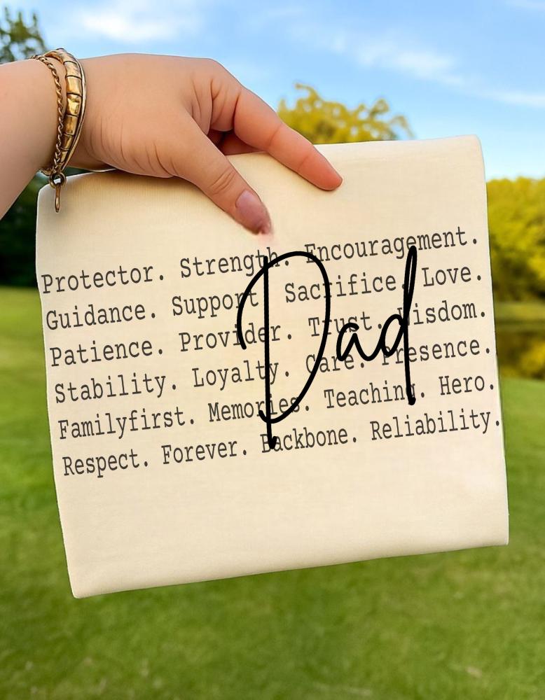 Dad Definition Shirt design, Strong Dad Text Design, Father Family Apparel, Meaningful Gift for Dad, Daddy appreciation, Dad birthday