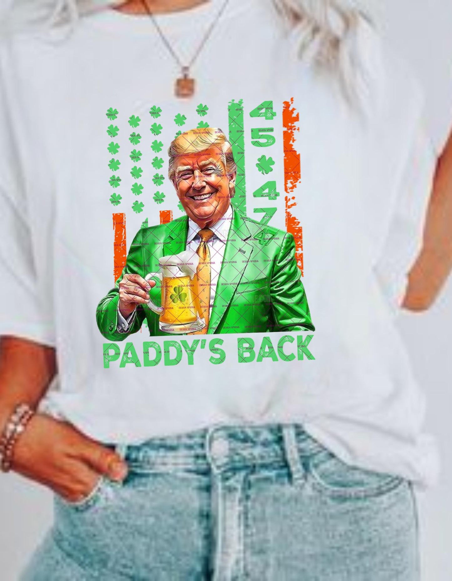 St Patrick Day Png, Paddy's Back Png file, Trump Irish Festival Png, Funny Trump St Patrick Day Png, 4547 Trump, Patty Day, Gift for him her