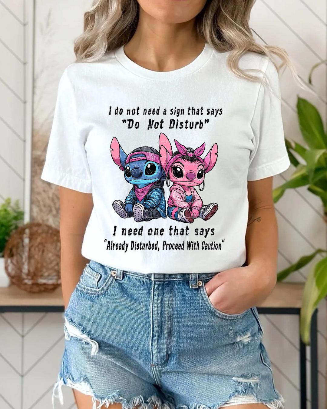 Do Not Disturb Funny Quote Shirt Design: Stitch-Inspired PNG (Digital Download)