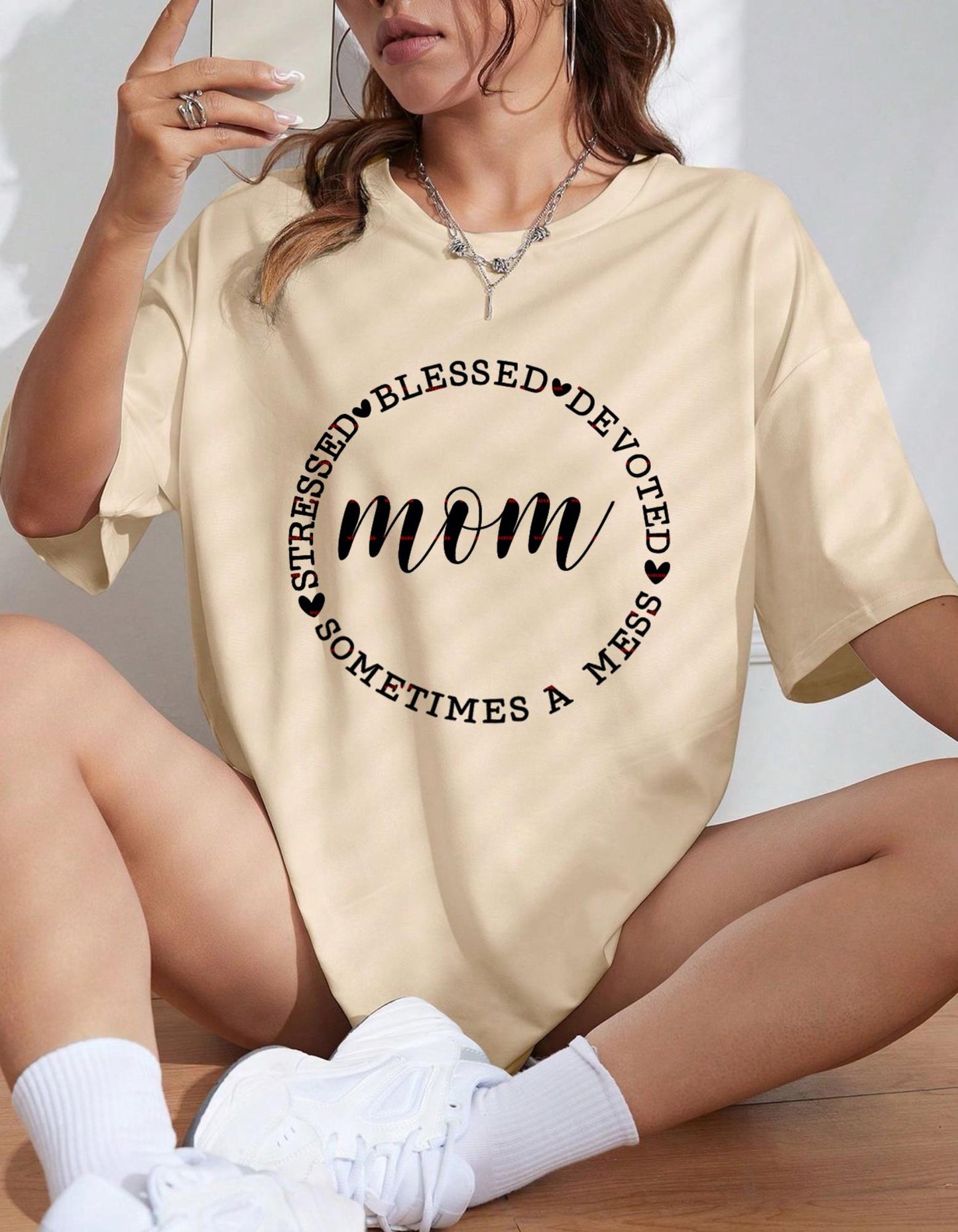 Stressed Blessed Devoted Mom PNG, Motherhood Quote Design, Mom Life Shirt Sublimation, Funny Mom Clipart, Mother’s Day Gift, Gift for mom