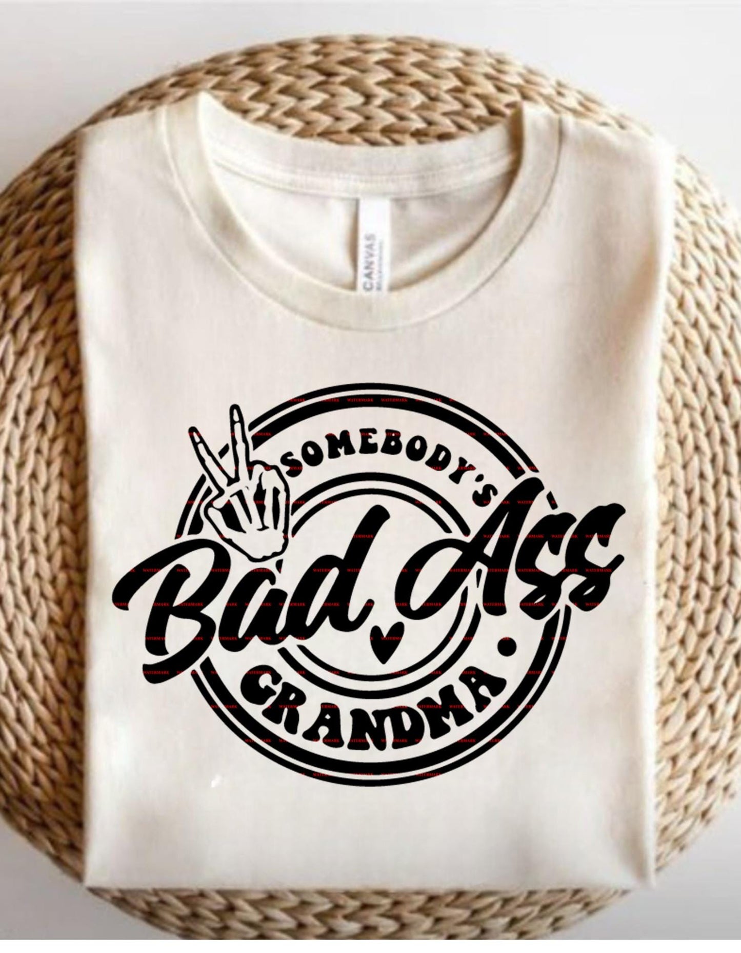 Somebody Bad Ass Grandma SVG, Cool Grandma Shirt Design, Retro Badge Style PNG, Funny Grandma Badge Logo SVG, Nana Design, Digital Download