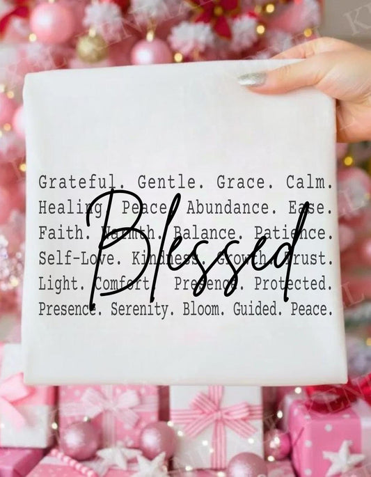 Grateful Mindset Words Tee,Blessed Aesthetic Text Shirt,Calm Faith, Positive Energy Minimal Shirt ideas, Sassy png svg