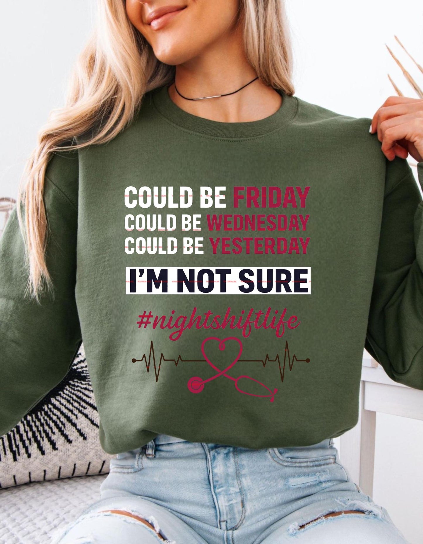Night Shift Nurse PNG, Could Be Friday Funny Quote, Funny Nurse Sublimation PNG, Medical Humor Shirt Graphic Nightshift Life Nurse Design.