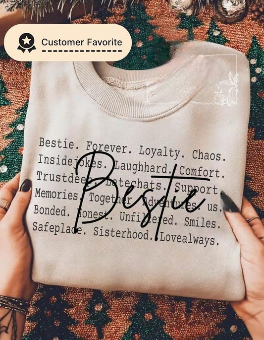 Bestie Text Shirt design Png file, Friendship Quote Design, Matching Bestie Shirts, Gift for Best Friend, Bff tee, Best Friend Aesthetic Tee