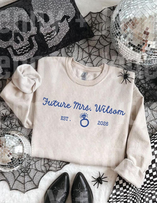 Future Mrs Png, Personalized Bride Sweatshirt Design Est 2026, Engagement Wedding Last Name PNG Cricut Cut File, Bride to be png