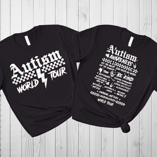 Autism World Tour Shirt Png, Neurodiversity Awareness Graphic Tee, Be Kind Inclusion Autism Acceptance Shirt, Support shirt