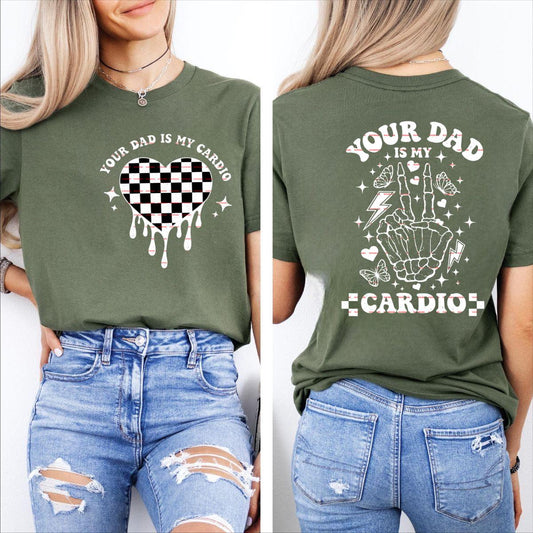 Your Dad Is My Cardio PNG Design, Funny Skeleton Hand Shirt Graphic, Trendy Y2K Grunge Aesthetic Sublimation File, Digital Download
