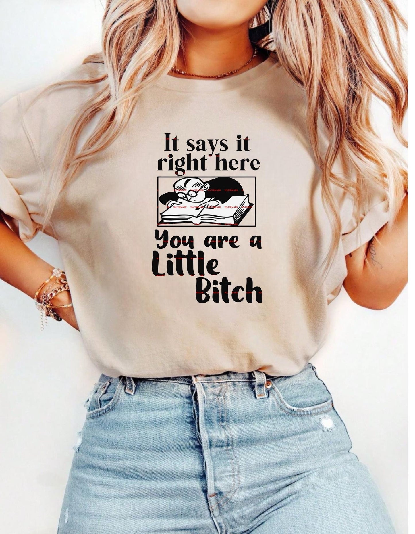 It Says It Right Here you are a bitch Funny Sarcastic PNG Design, Dark Humor Quote Shirt Graphic, Adult Humor Sublimation Digital Download