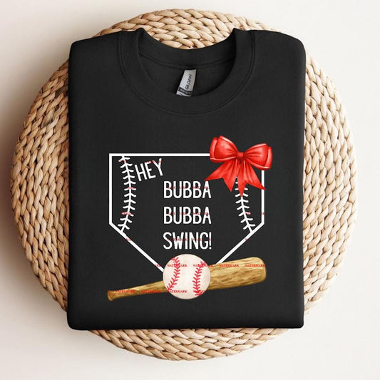 Boys Youth Baseball T-shirt,Hey Bubba Bubba Swing Baseball Shirt design Png file, Funny Sports Tee, Sports Fan Gift, Baseball Lover Apparel,