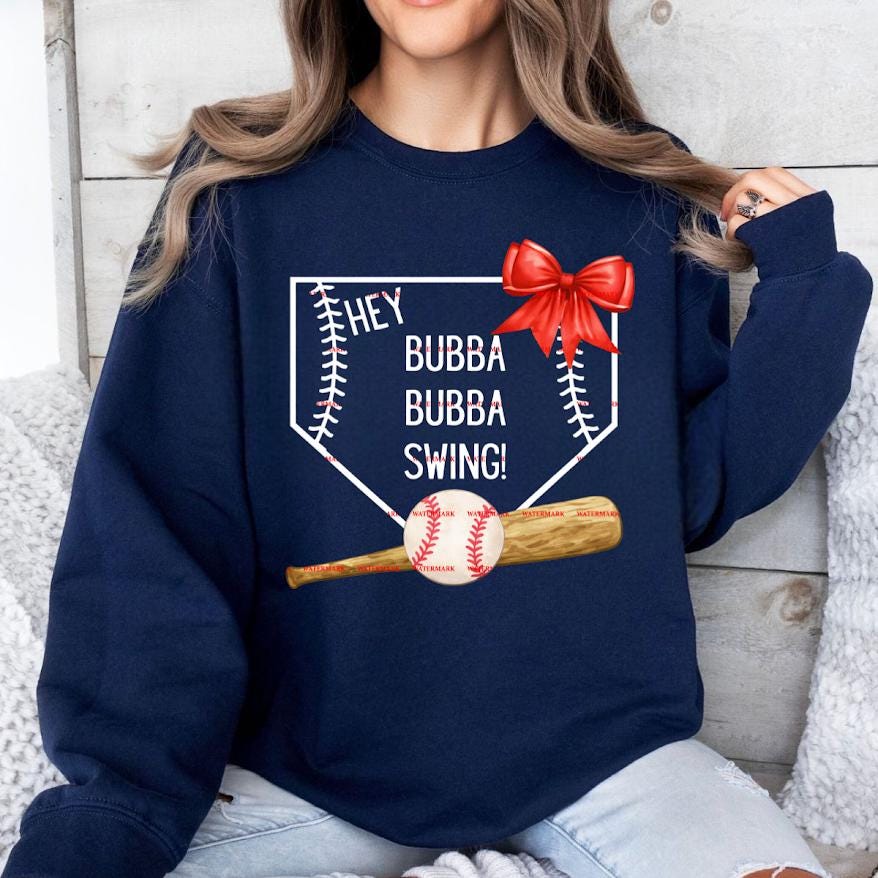 Boys Youth Baseball T-shirt,Hey Bubba Bubba Swing Baseball Shirt design Png file, Funny Sports Tee, Sports Fan Gift, Baseball Lover Apparel,