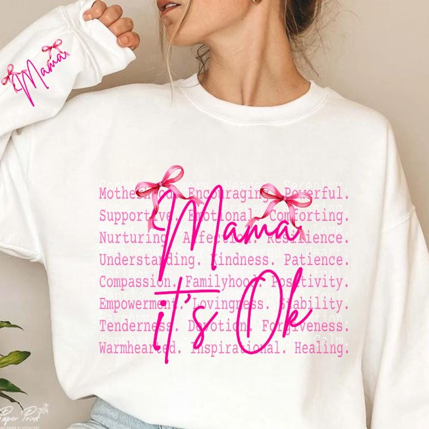Mama It’s Ok Png file, Motherhood Quote Shirt design, Mom Life Graphic Tee, Emotional Support Mom, Inspirational Mama Gift, Mother’s Day tee