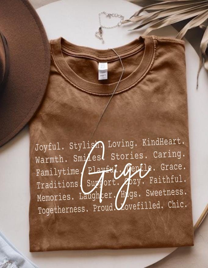 Gigi Definition Shirt design png file, Cute Gigi Text Design, Stylish Grandma Apparel, Sweet Family Gift Tee, Family Matching shirt file