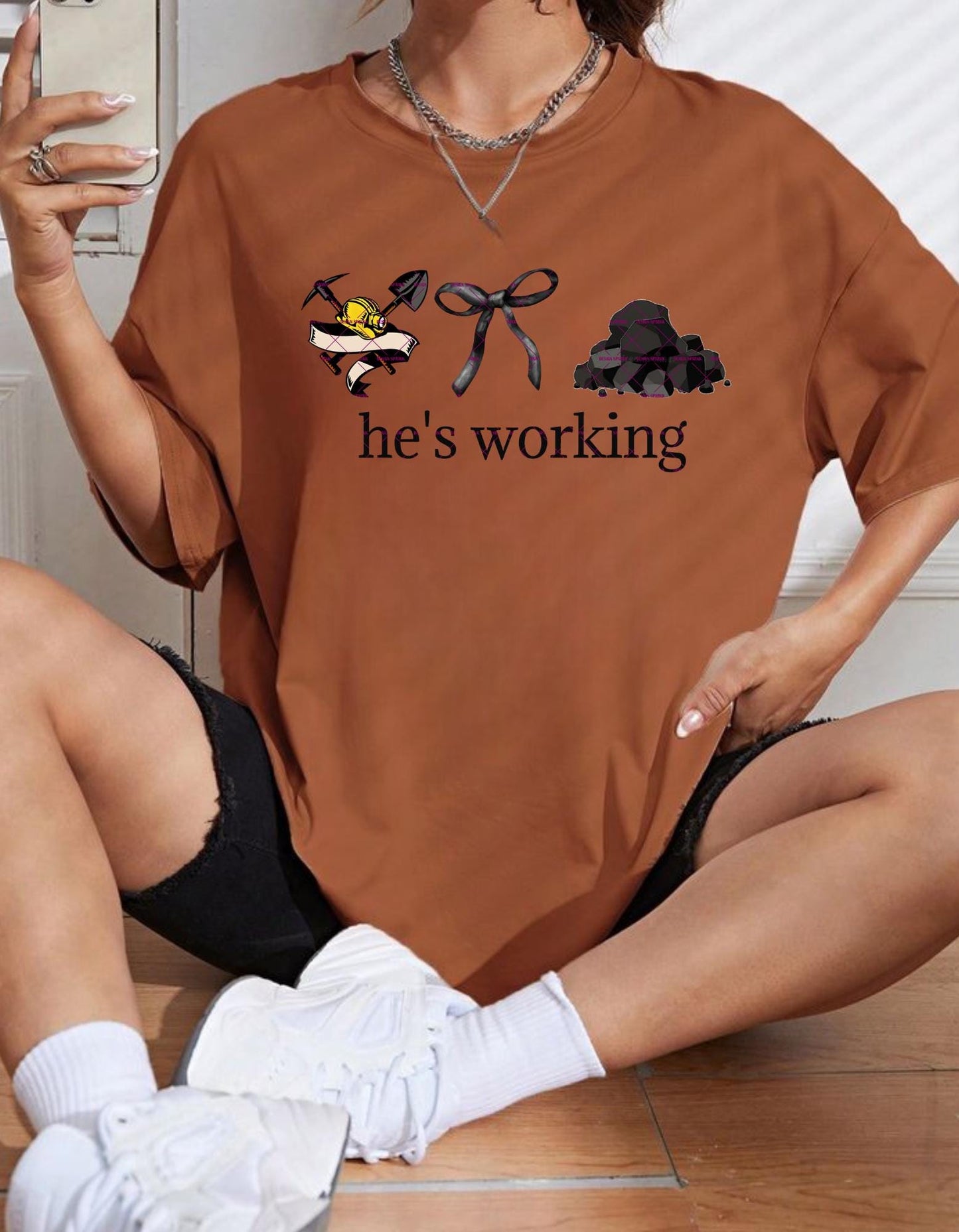 He's working Hard, Bow Png, Husband, Brother Png, Mens Digital Download, Custom order request Father day working Job png, Coal Miner png