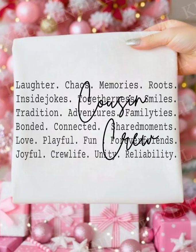 Cousin crew design, Family PNG, Togetherness Quote Design, Memories Love Unity Words, Sublimation Digital Download, Cousin together Png