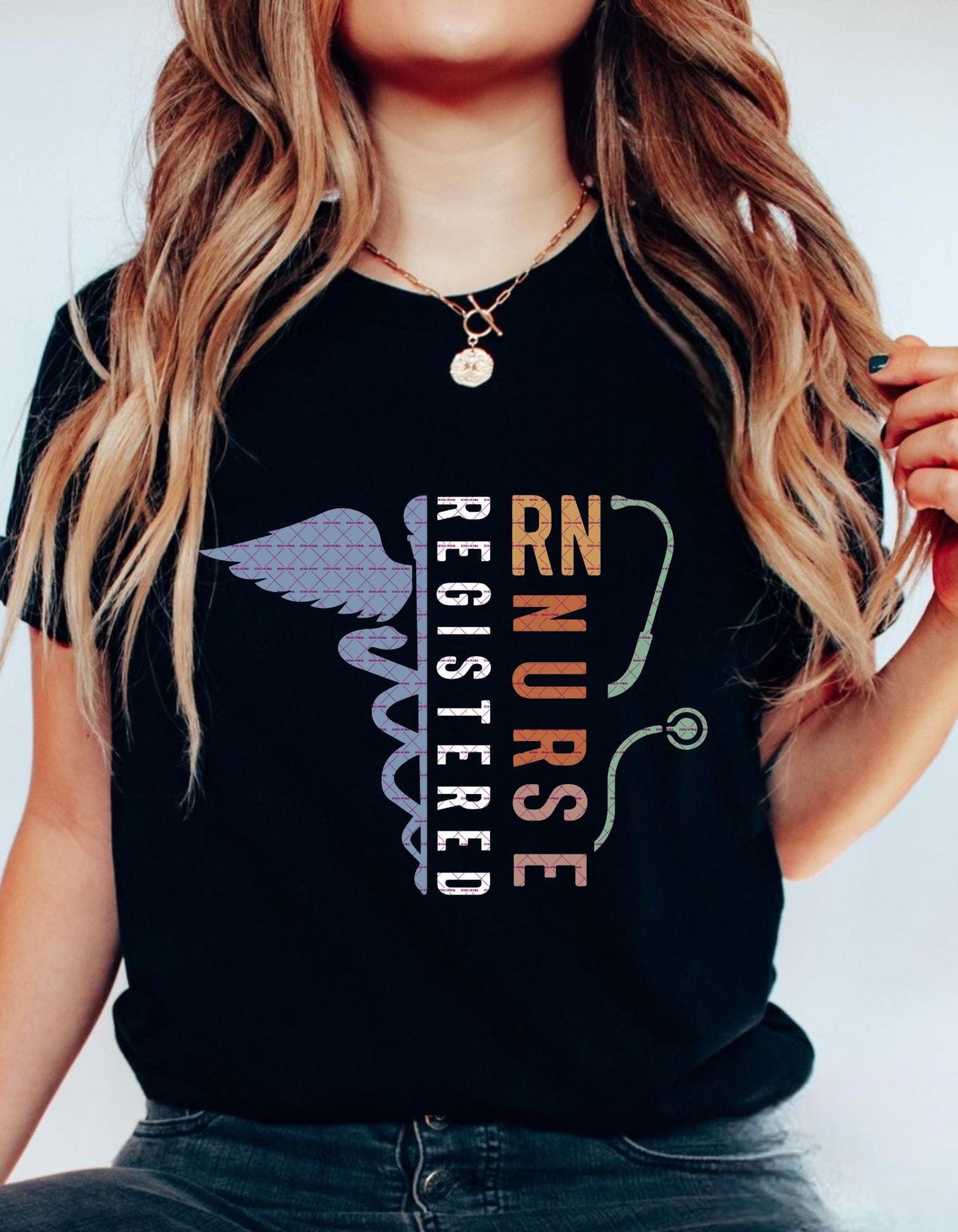 Registered Nurse SVG, Stethoscope Nursing Shirt Design, Cute Healthcare Worker Sublimation, Nurse Png, Nursing student shirt Png, RN Medical
