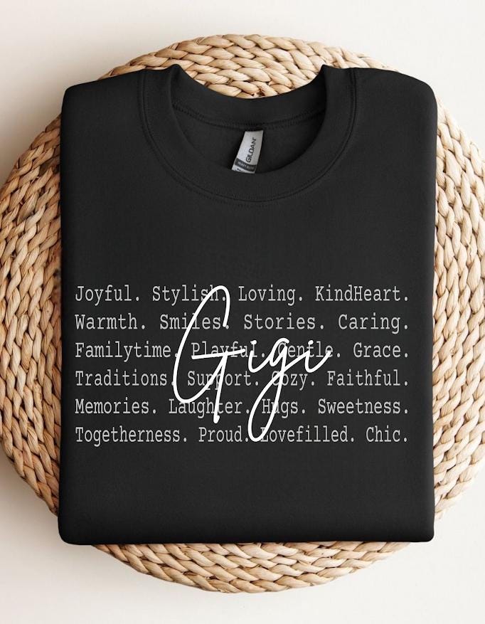 Gigi Definition Shirt design png file, Cute Gigi Text Design, Stylish Grandma Apparel, Sweet Family Gift Tee, Family Matching shirt file