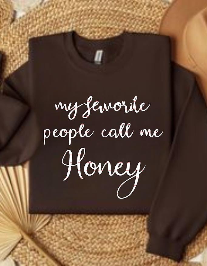 My Favorite People Call Me Honey SVG, Mom Life Shirt Design, Motherhood Quote, Sublimation PNG, Mothers day gift, Gift for mom, Family tee