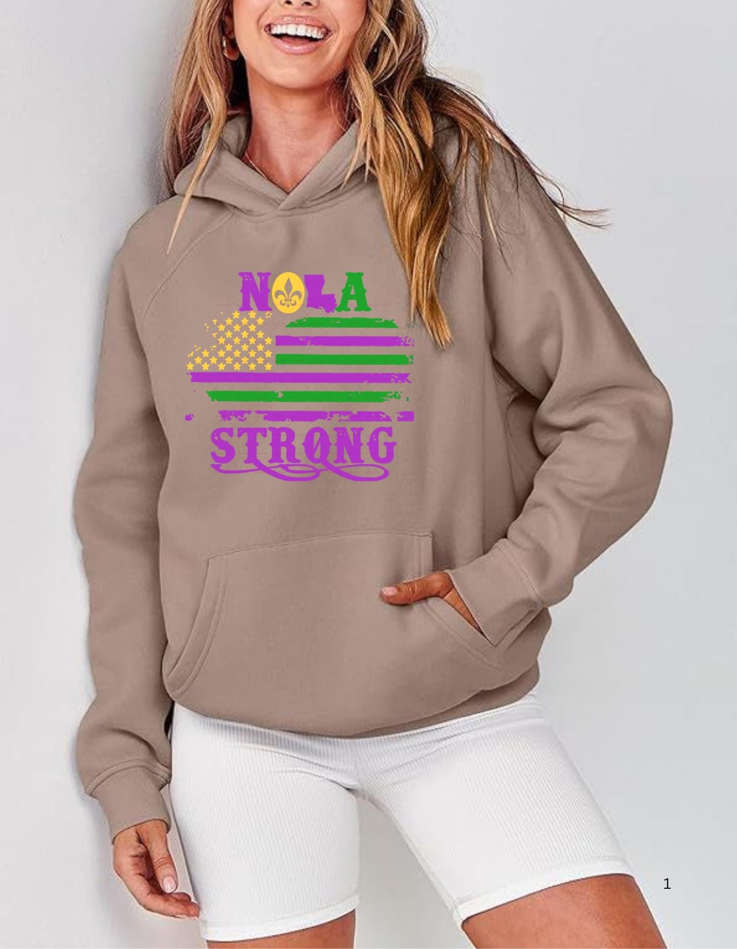 NOLA Strong American Flag SVG, Mardi Gras and New Orleans Pride Digital Download ,Purple, Green, Gold Patriotic Design, Custom order request