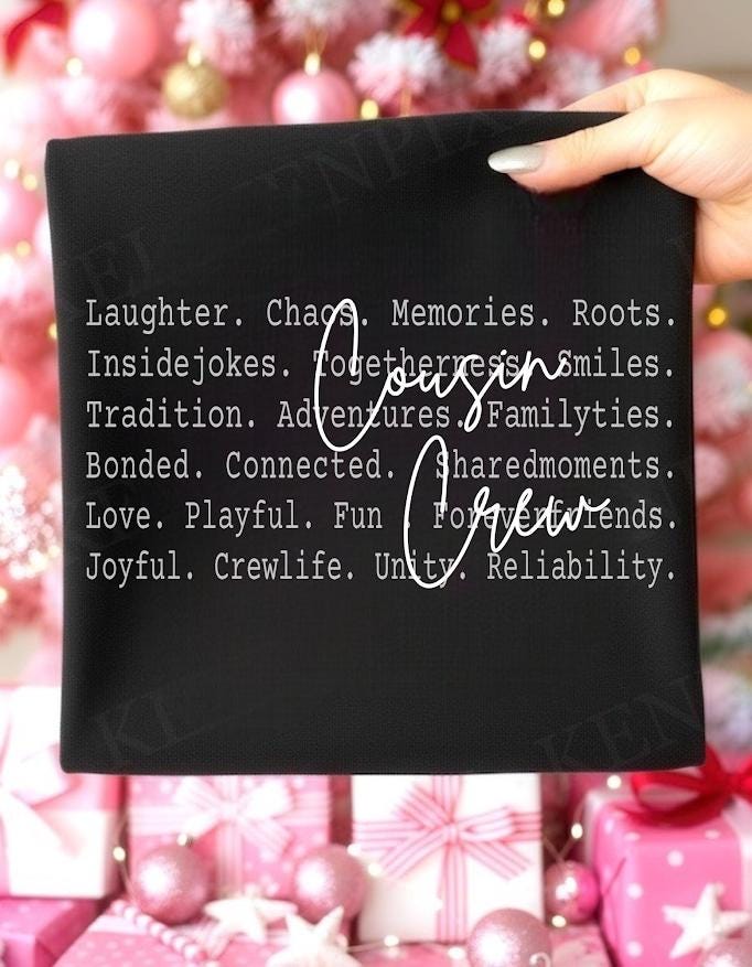 Cousin crew design, Family PNG, Togetherness Quote Design, Memories Love Unity Words, Sublimation Digital Download, Cousin together Png