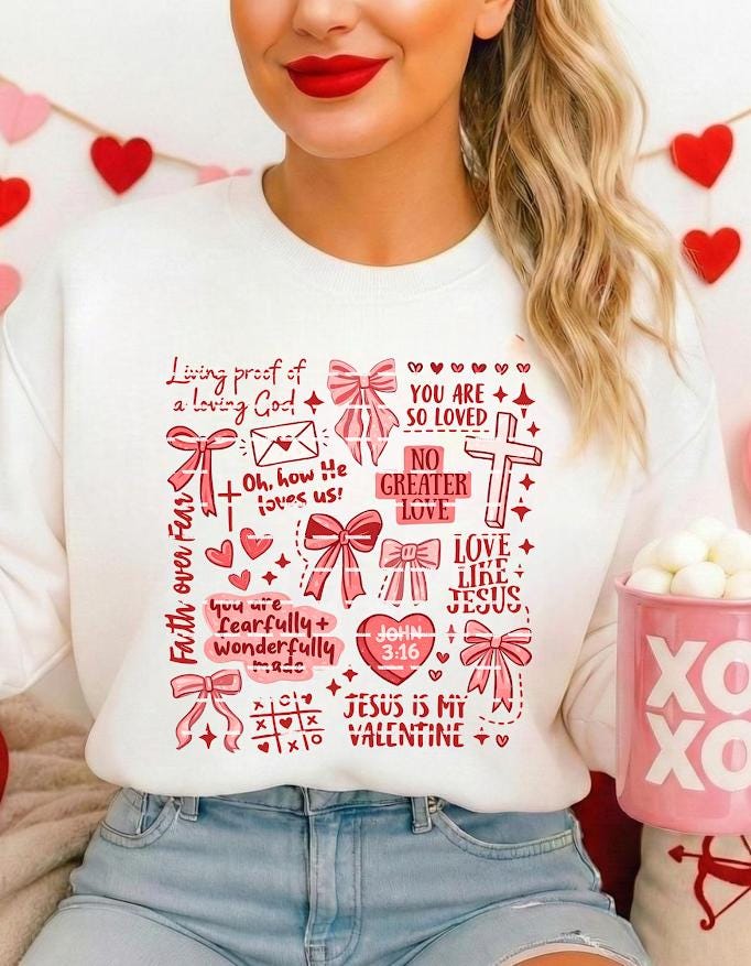 Jesus Is My Valentine Png, Christian Valentine Shirt, God Is Love Bow Design, Faith Based Valentine Graphic, Religious Inspired Love Shirt