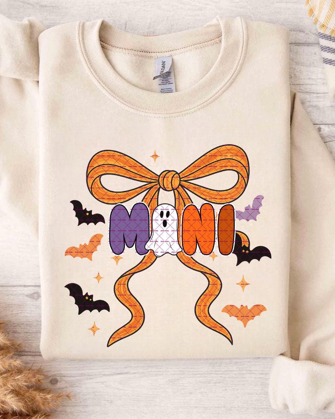 Halloween Ghost PNG Bundle for Mama Mimi Mini Gigi Nana, Spooky Family Matching Bats Bow Sublimation, Cute Ghost Fall Halloween Shirt Design