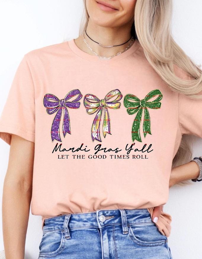 Let the good times roll, Mardi grass Png, Cute bow design, Girls bow png, Fat Tuesday Clipart