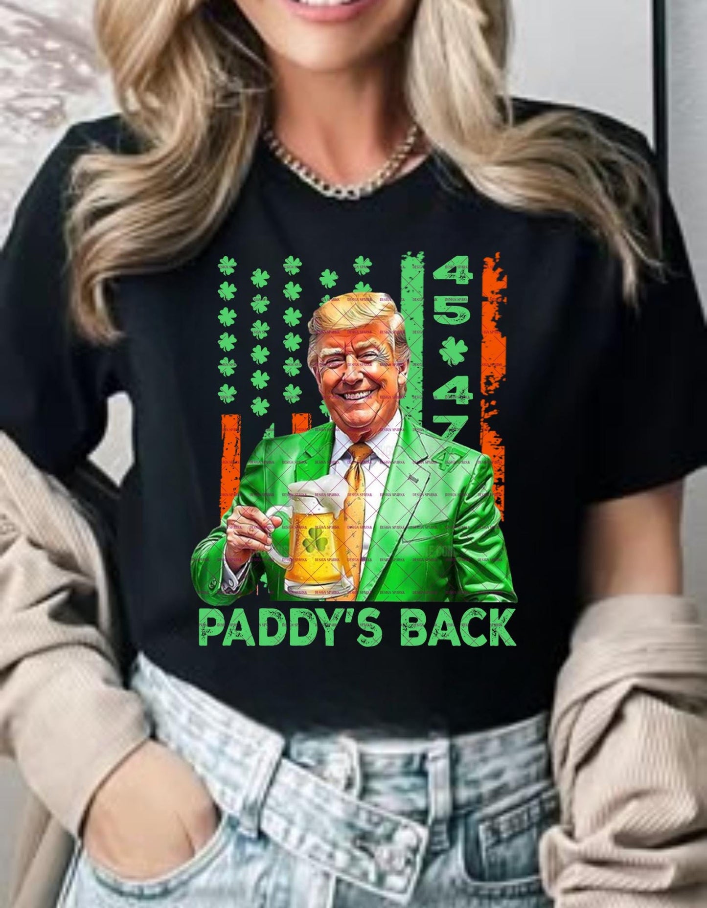 St Patrick Day Png, Paddy's Back Png file, Trump Irish Festival Png, Funny Trump St Patrick Day Png, 4547 Trump, Patty Day, Gift for him her