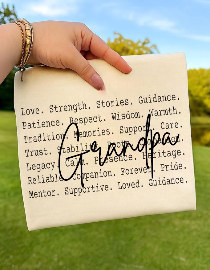 Grandpa Definition Print, Grandfather Love Quote, Wisdom and Legacy Typography, Grandpa Appreciation Gift, Family Wall Art, Grandma love png