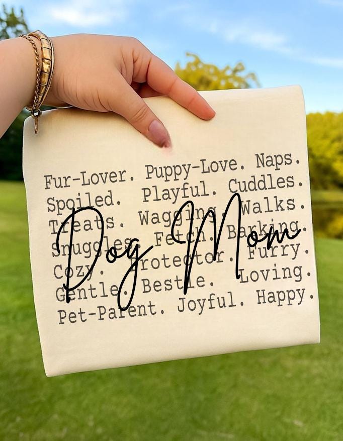 Dog Mom Aesthetic Text Shirt design, Fur Mama Graphic Tee, Cute Pet Lover Words Design, Cozy Puppy Love Quote Shirt for Women, Digicares