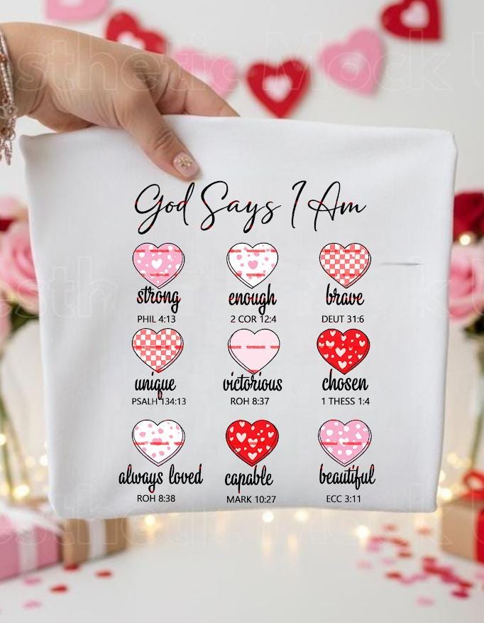 God Says I Am, Girls shirt design, God Say Shirt Png, Girls Bible Verse Shirt, Girls Christian Shirt, Religious Png, Scripture Inspirational