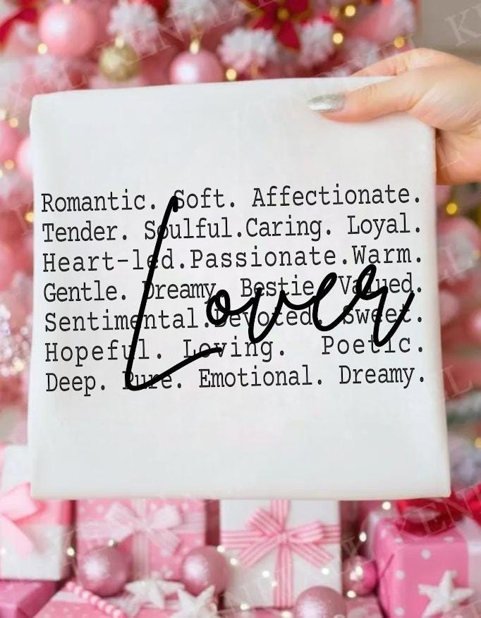 Lover Definition PNG, Romantic Word Art Sublimation, Simple Aesthetic Text Design PNG, Valentine Lover Shirt Design, Emotional Romantic Png