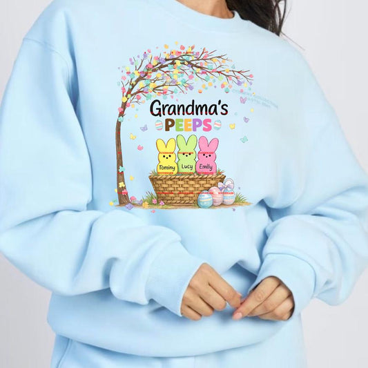 Easter Grandma Shirt Design, Grandma’s Peeps PNG, Personalized Easter Bunny PNG,Custom names, Easter Png