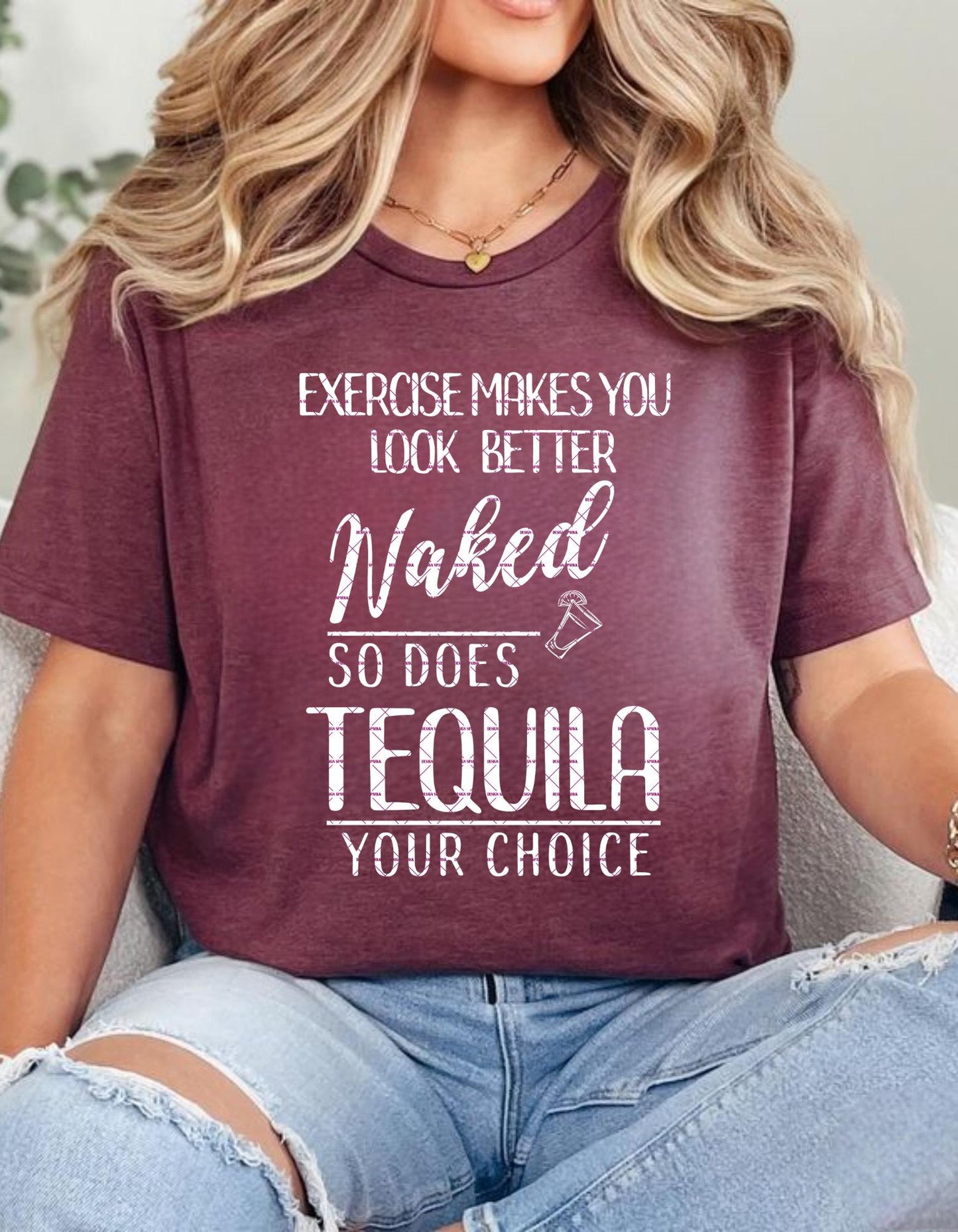 Funny Tequila Png, Fitness Alcohol Quote Shirt, Party Gym Digital Cricut Cutting File, Summers png, Exercise Makes You Look Better Naked PNG