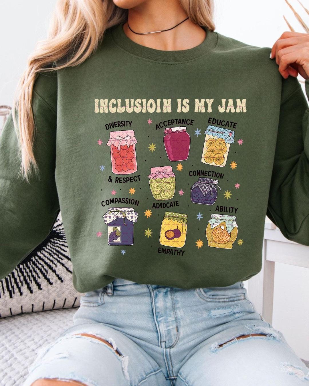 Inclusion Is My Jam Png, Diversity, Empathy & Connection Jars Illustration, Girls t shirt png, Cute girls design