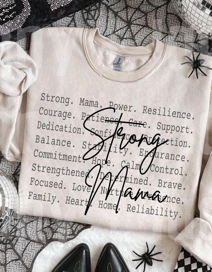 Strong Mama Definition Shirt design, Loving Mama Text Design ideas, Family Grandma Sweatshirt, Cozy Heartfelt Mam Gift Apparel, Gif for mama