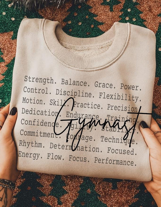 Workout png,Strength Balance Grace Quote Design,Gymnast Shirt Png file,Gymnastics Motivation, Athlete Training Gift Tee, Gym rat designs,