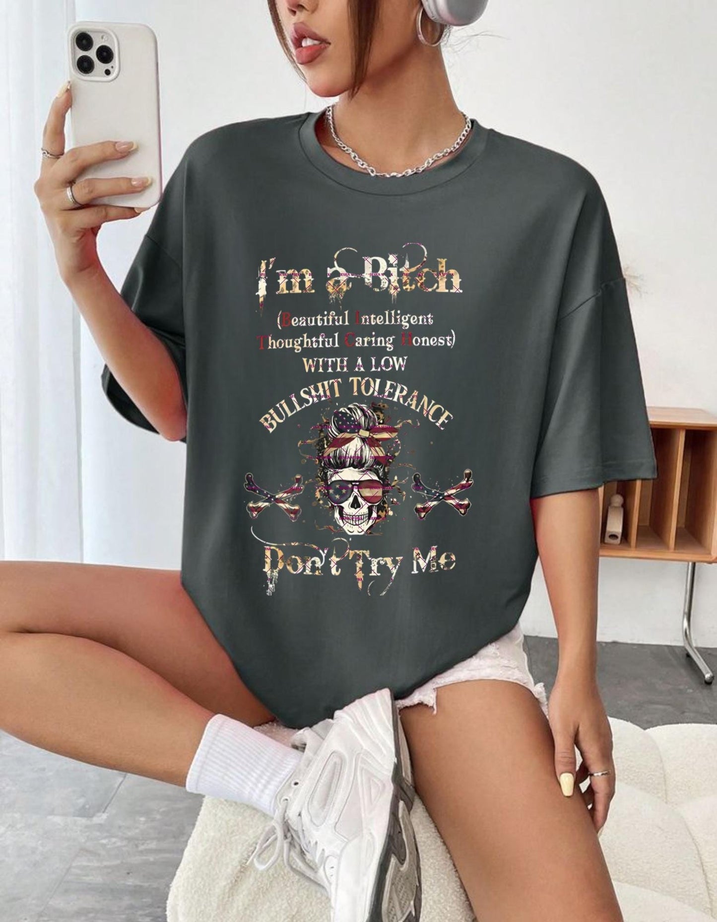 Vintage Skull Png,I'm a Skull Png,Girl Bow png, Patriotic Woman Png, Sassy USA Flag Skull Sweatshirt design,Funny Floral Women, Skull png