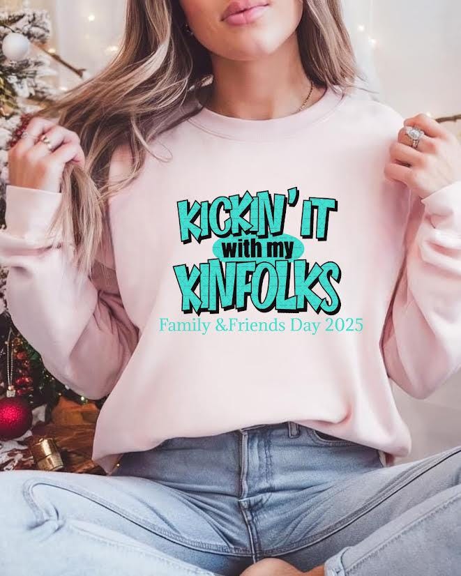 Kickin’ It With My Kinfolks PNG file, Family & Friends Day 2025 Graphic Design PNG, Family sublimation, Family celebration PNG, Retro Pngs