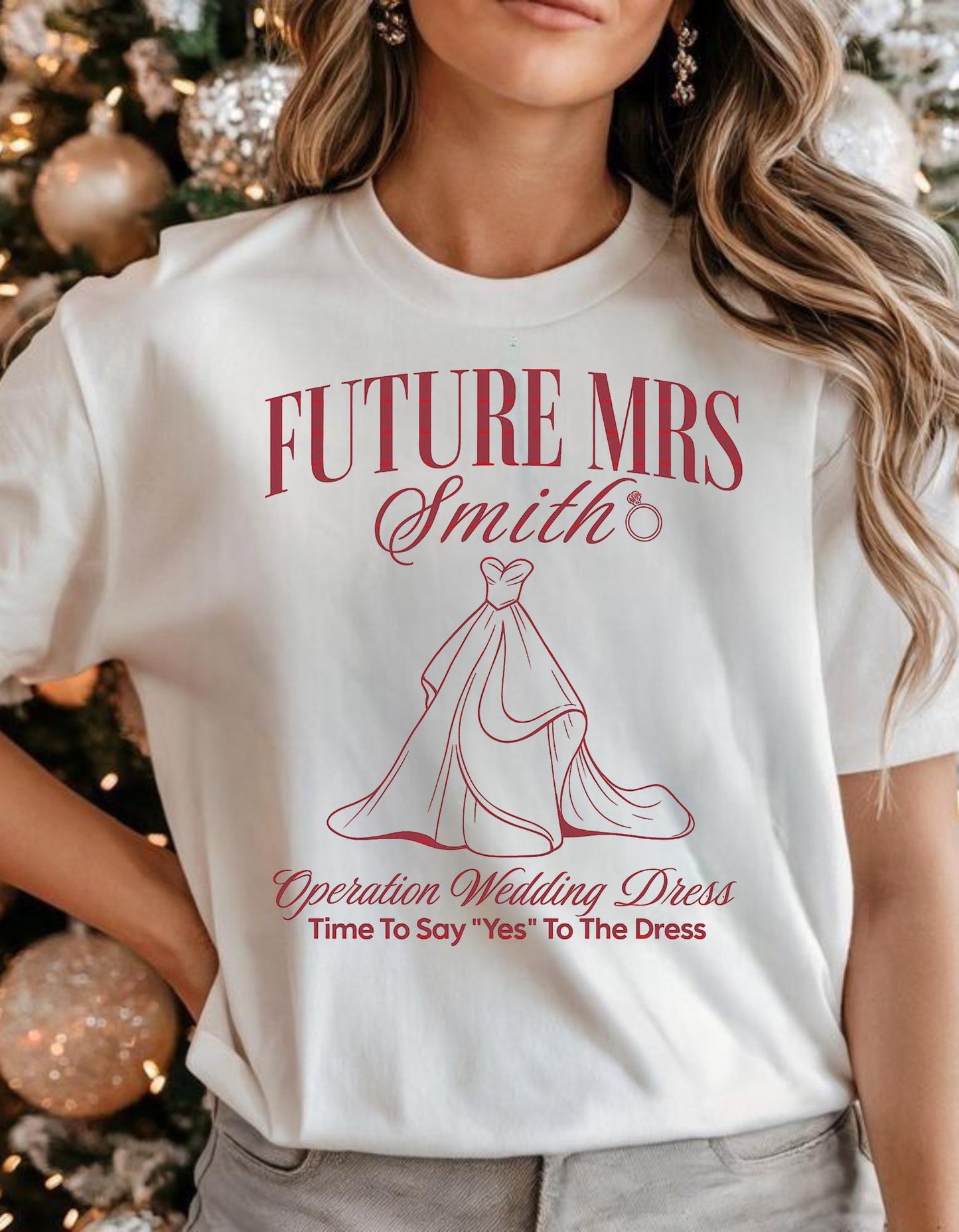 Future Mrs Custom Shirt, Bride To Be Tee, Personalized Engagement Gift, Operation Wedding Dress Top, Bachelorette Party Shirt, Bride design