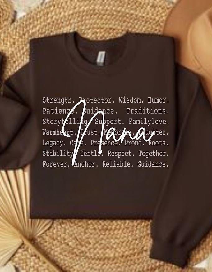 Nana Definition Shirt Png file, Strong Nana Family Text Design, Loving Nana Gift Tee, Grandma Apparel with Meaning, Nana love