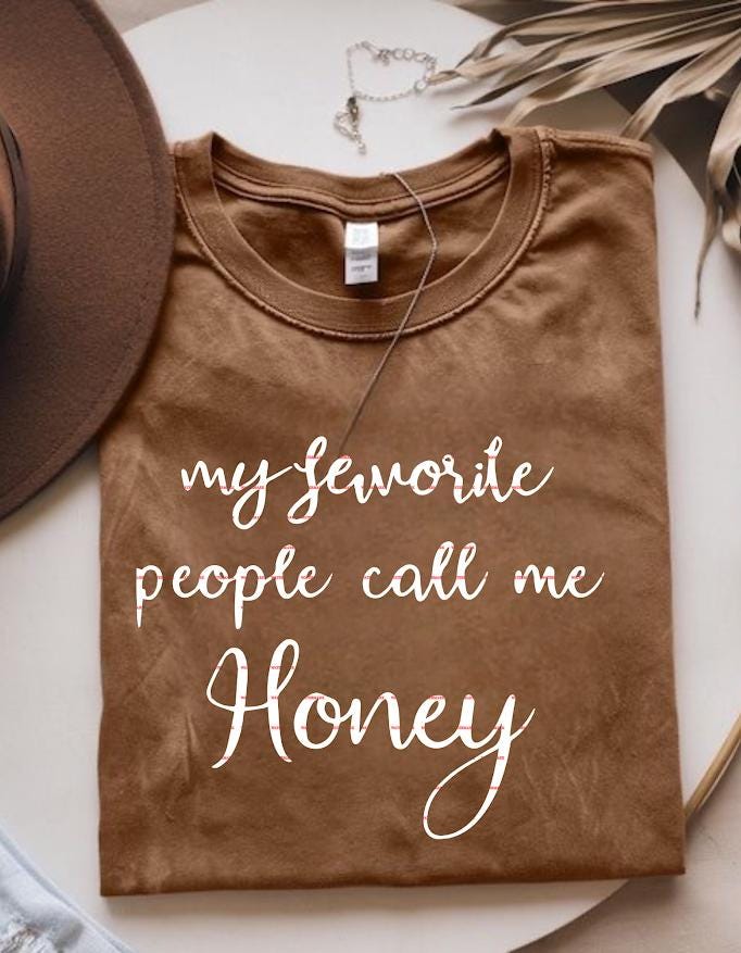 My Favorite People Call Me Honey SVG, Mom Life Shirt Design, Motherhood Quote, Sublimation PNG, Mothers day gift, Gift for mom, Family tee