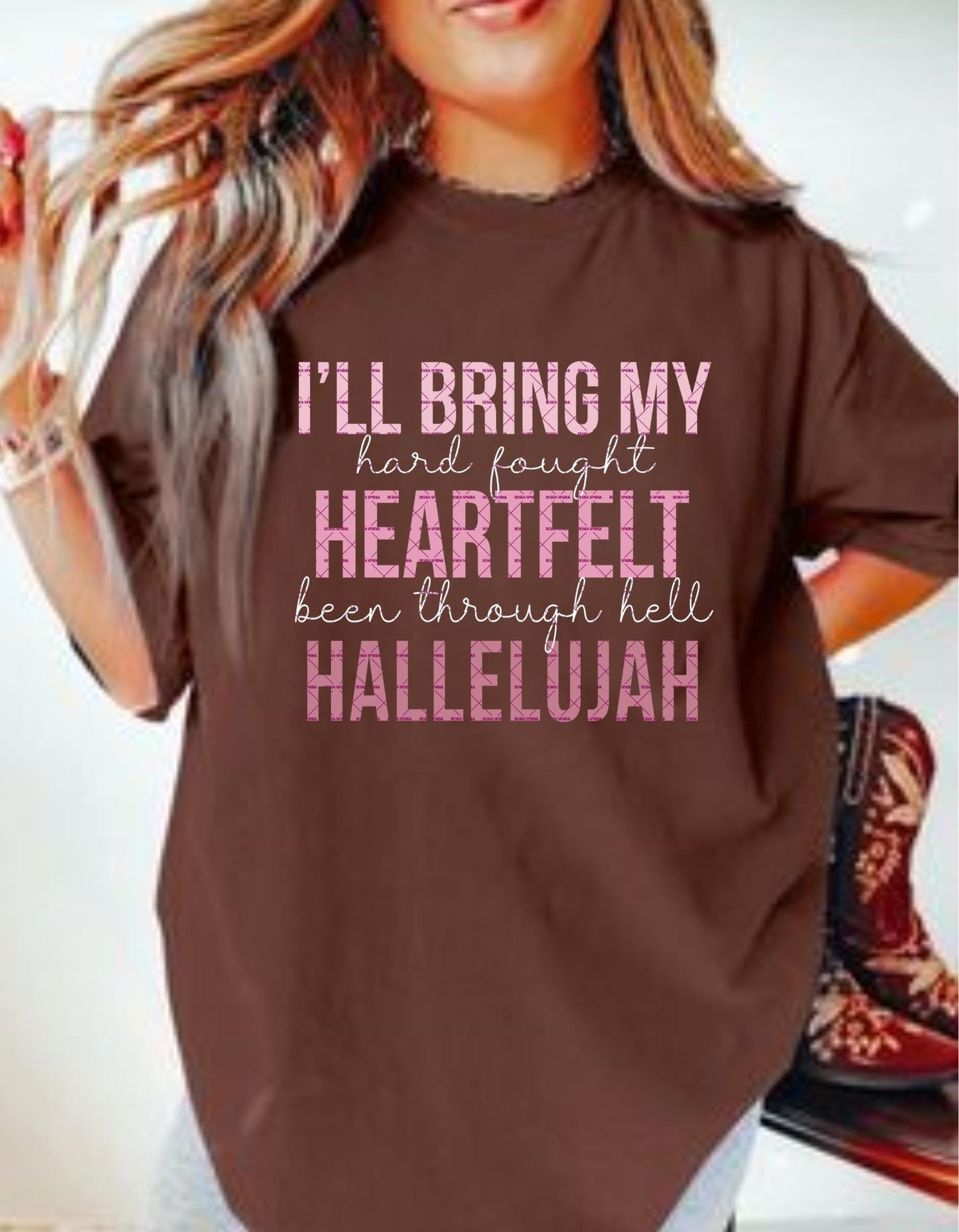 Hard Fought Hallelujah PNG, Jesus faith worship design, digital download, Faith Png, Girls shirt sweatshirt Png, Christian Sublimate Design