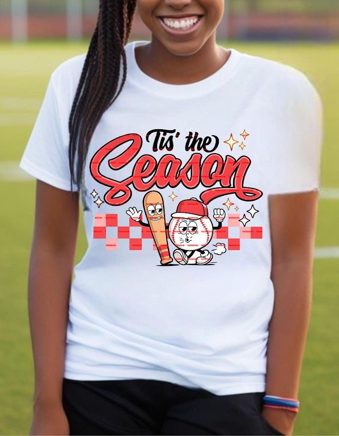 Tis The Season Baseball PNG, Funny Baseball Christmas Design, Retro Sports Clipart, Cricut Cut File, Trendy Aesthetic Gift, Game Season