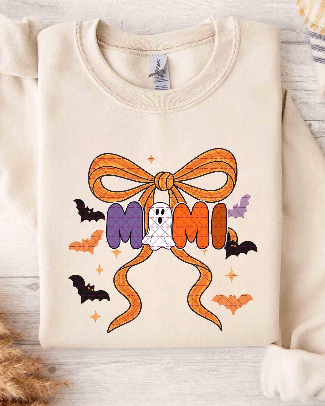 Halloween Ghost PNG Bundle for Mama Mimi Mini Gigi Nana, Spooky Family Matching Bats Bow Sublimation, Cute Ghost Fall Halloween Shirt Design