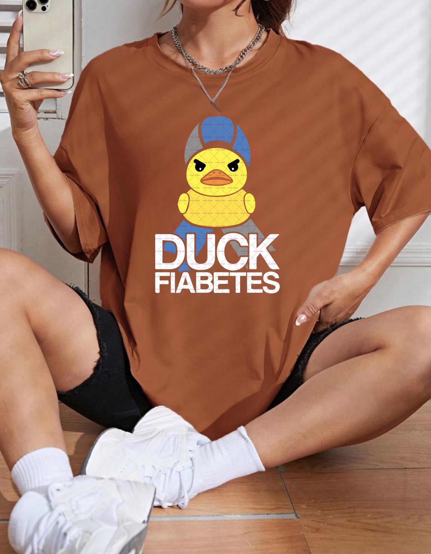 Cute Rubber Duck Warrior with Pun Slogan, Duck png, Cartoon Png,Funny Duck Diabetes Awareness T-Shirt Png file,  Awareness design, Patient