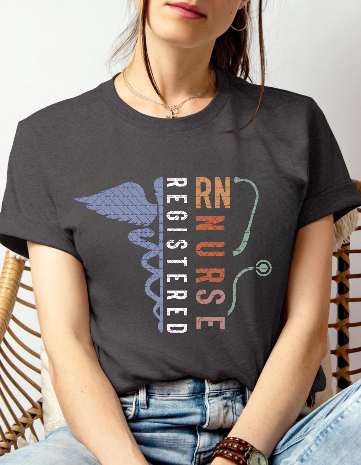Registered Nurse SVG, Stethoscope Nursing Shirt Design, Cute Healthcare Worker Sublimation, Nurse Png, Nursing student shirt Png, RN Medical